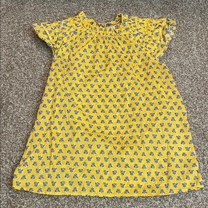 J. Crew Cotton Floral Ruffle Short Sleeve Blouse